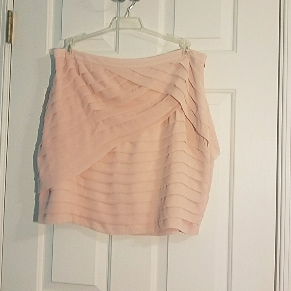 Fitted and Layered Pink Skirt